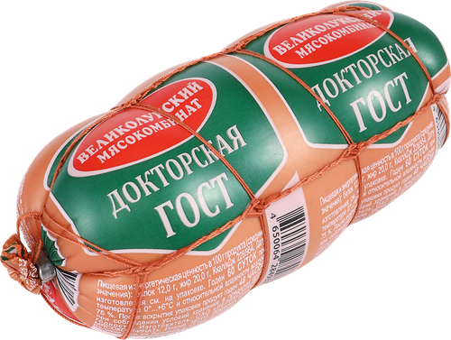 Колбаса вареная Великолукский Мясокомбинат Докторская, 500 г