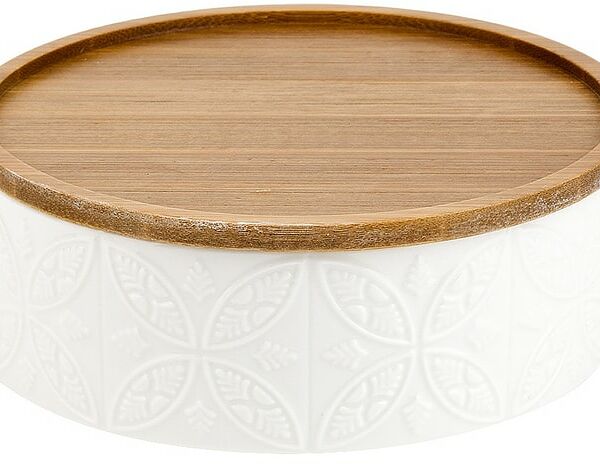 Салатник Nouvelle Home Naturel с бамбуковой крышкой 14.5см 350мл