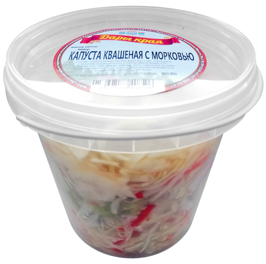 

Капуста квашеная ДАРЫ КРАЯ с морковью