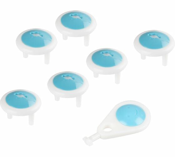 Заглушки для розетки Рыжий кот заглушки 6 шт и 1 ключ 