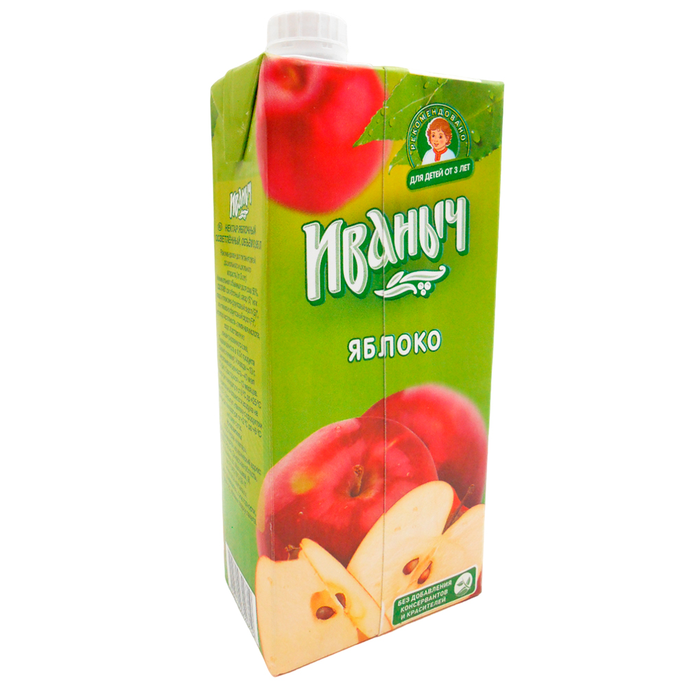 

Нектар Иваныч яблоко осветленный 0.95 л