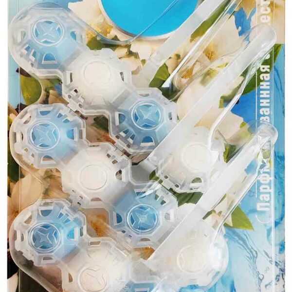 Део-блок для унитаза 4в1 Свежинка Парфюмированная свежесть, 3×50 г