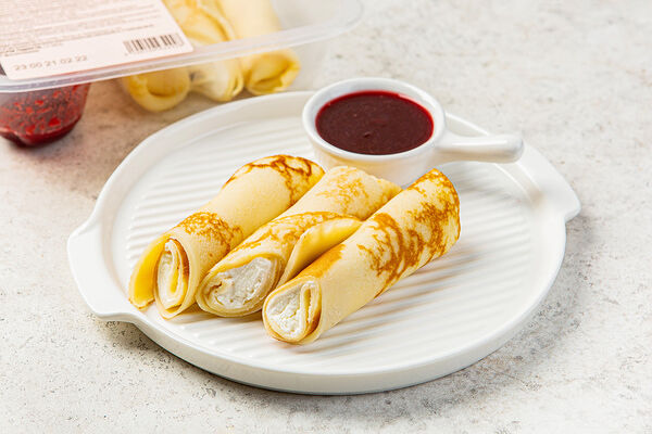 Блины с Крем чиз и вишней