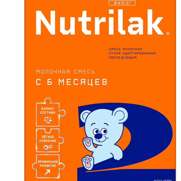 Смесь молочная сухая Nutrilak 2 адаптированная 6-12 месяцев