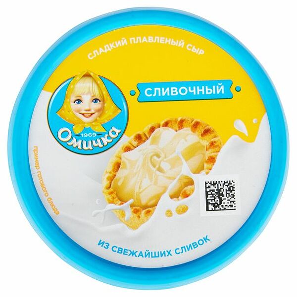 Сыр плавленый Омичка сливочный сладкий 30% БЗМЖ 230 г