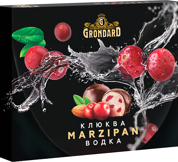 Конфеты марципановые с клюквой и водкой ТМ Grondard (Грондард)