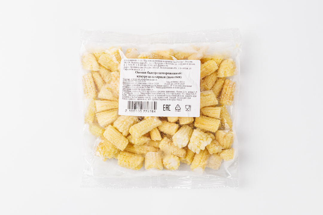 

Кукуруза початок мини, замороженная