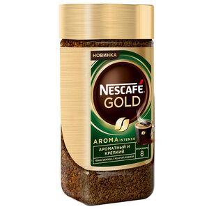 Кофе растворимый Nescafe Gold Aroma с добавлением жареного молотого кофе в Магнит со скидкой –38%