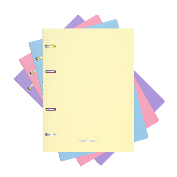 Тетрадь ERICHKRAUSE Pastel, А5, 80 листов, в клетку, на кольцах, в ассортименте, Арт. 50164