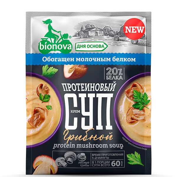 Крем-суп протеиновый Bionova Грибной
