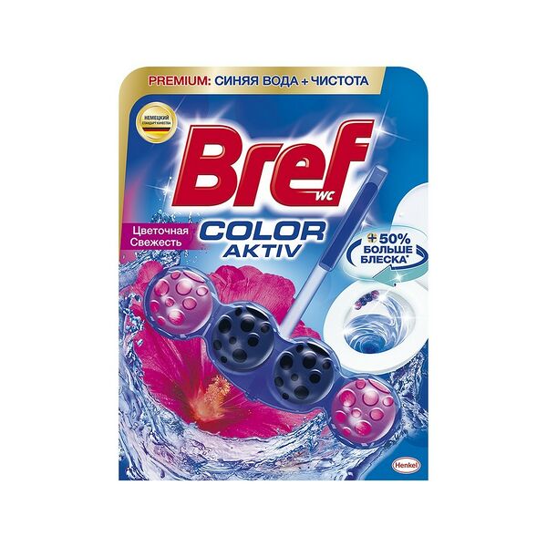 Туалетный блок Bref Color Aktiv Цветочная свежесть 