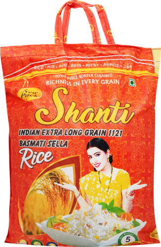 

Рис длиннозерный Shanti Басмати пропаренный шлифованный 1-й сорт 5 кг