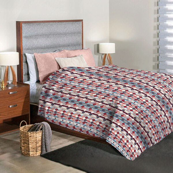 Покрывало стеганое, 160х200 см, полиэстер, в ассортименте