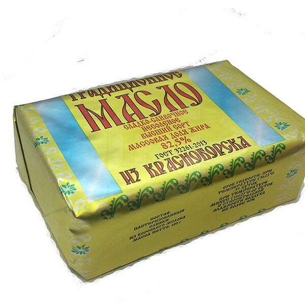 Масло сливочное Красноборский Мз Традиционное несоленое 82.5%