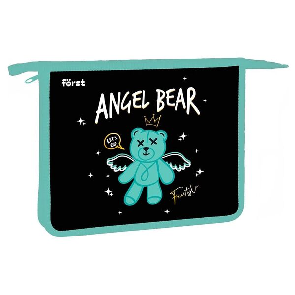 Папка для тетрадей Forst Angel bear 1 отделение на молнии А5, 240х205х40 мм