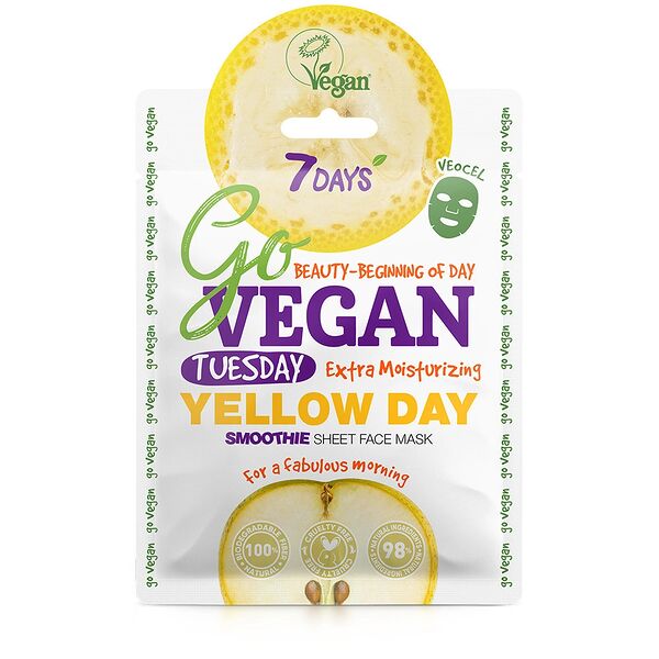 Маска тканевая 7 Days Go Vegan Yellow Day Tuesday