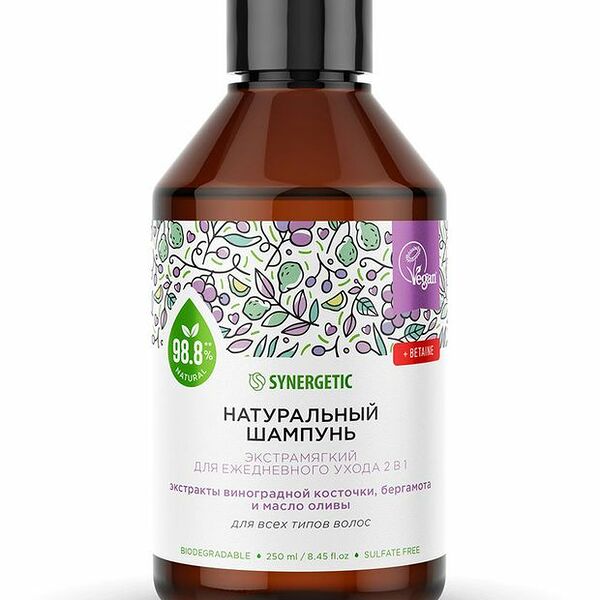 Шампунь экстрамягкий 2 в 1 Synergetic 250 мл