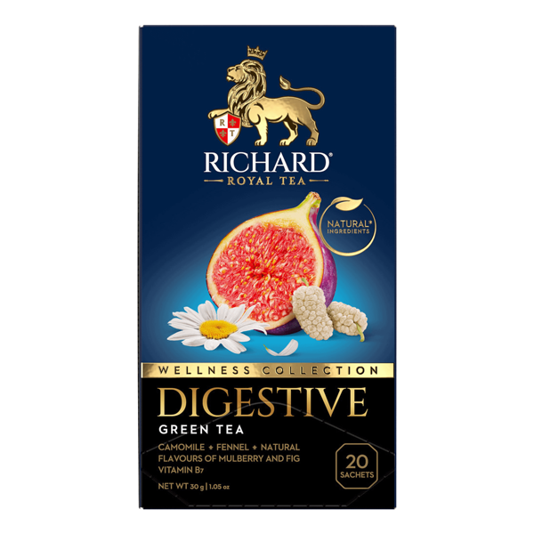 Чай зеленый Richard Digestive 20 пакетиков, 30г