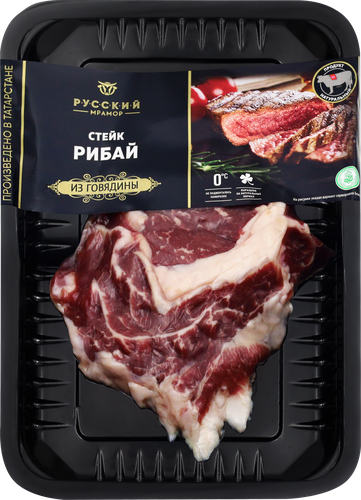 

Стейк говяжий Русский мрамор рибай халяль охлажденный 250 г
