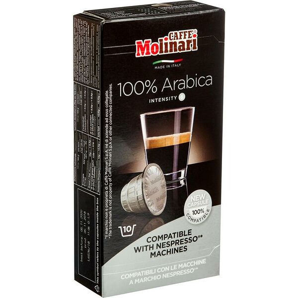 Кофе в капсулах Molinari 100% Arabica, 10 шт.