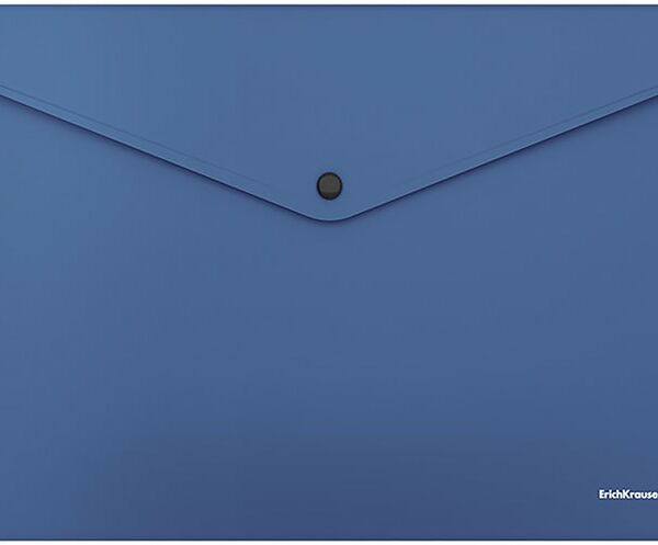 Папка-конверт ErichKrause Fizzy Classic на кнопке A4 синяя