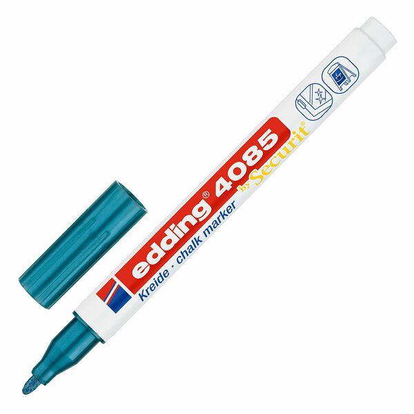 Маркер меловой edding 4085/073. 1-2 мм. Синий металлик
