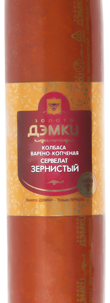 Колбаса Золото Дэмки сервелат Зернистый варено-копченый вес 