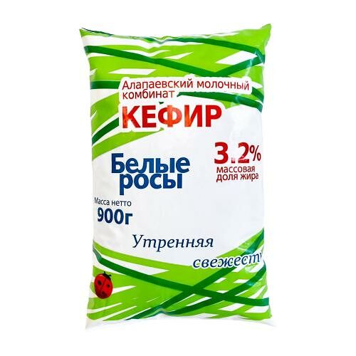 Кефир Белые росы 3.2% 900мл