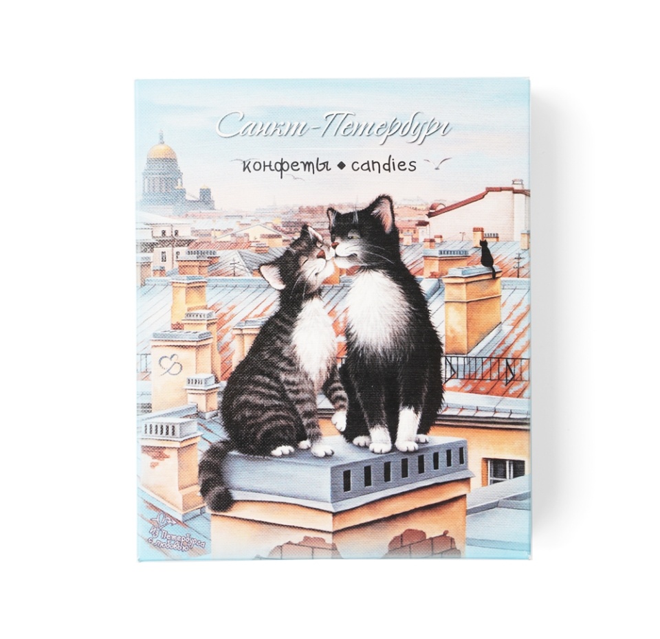 

Конфеты From St.Petersburg with love Коты Счастье Темный марципан с гранатовой начинкой 112 г