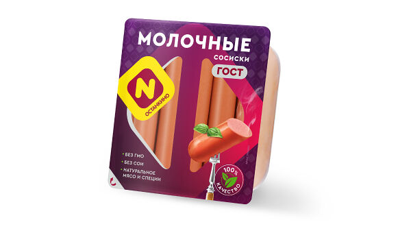 Сосиски Останкино молочные 400г