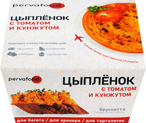 Крем-паста из мяса цыпленка с томатом и кунжутом Pervafood