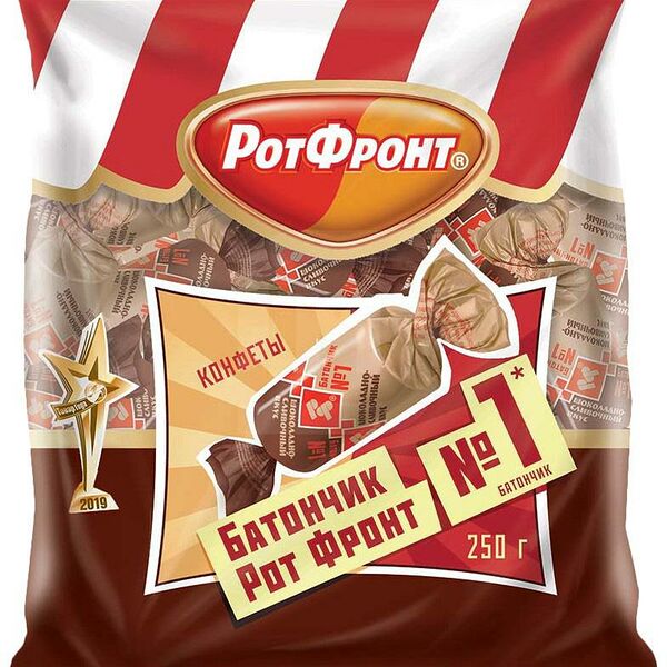 Конфеты Рот Фронт Батончики шоколадно-сливочный вкус
