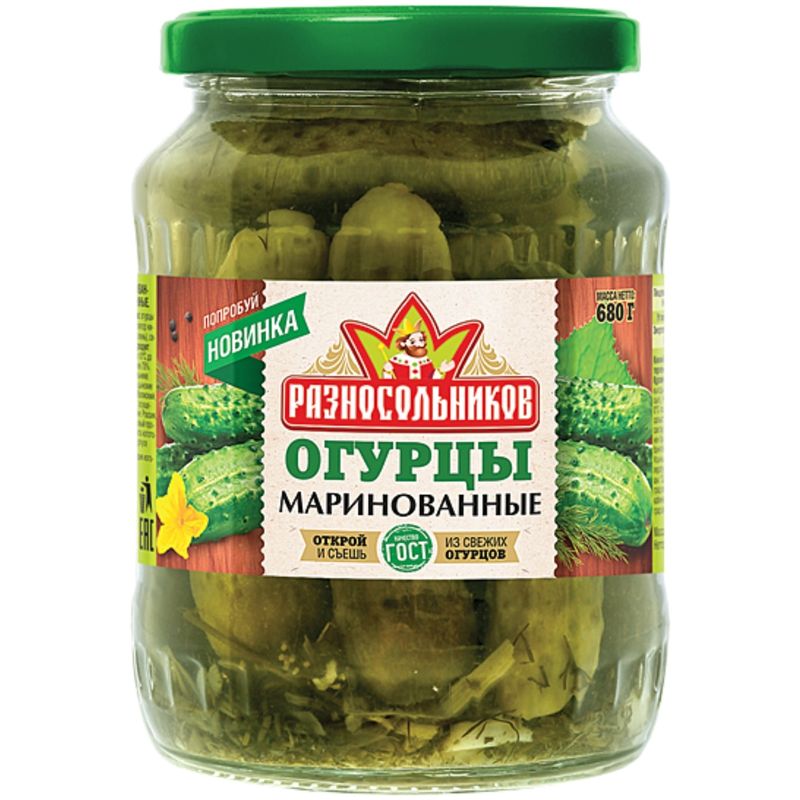

Огурчики маринованные Разносольников, 680 г