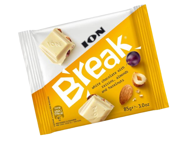 

Шоколад Ion Break белый Изюм и орехи 85 г