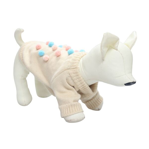 Свитер для собак FOXIE Softly M (длина спины 35см, обхват груди 48-52см) бежевый