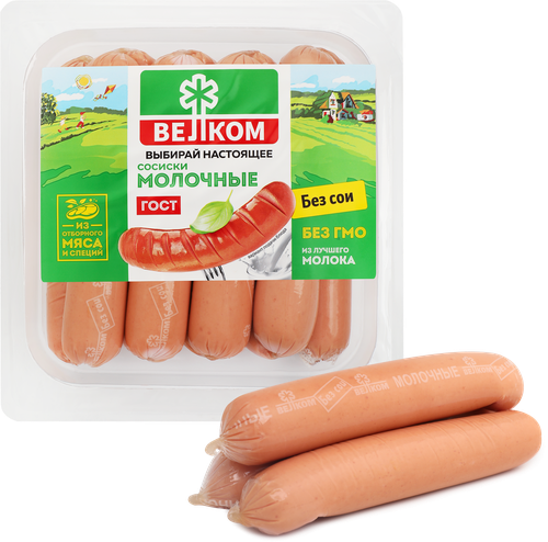 

Сосиски Велком Молочные 450 г
