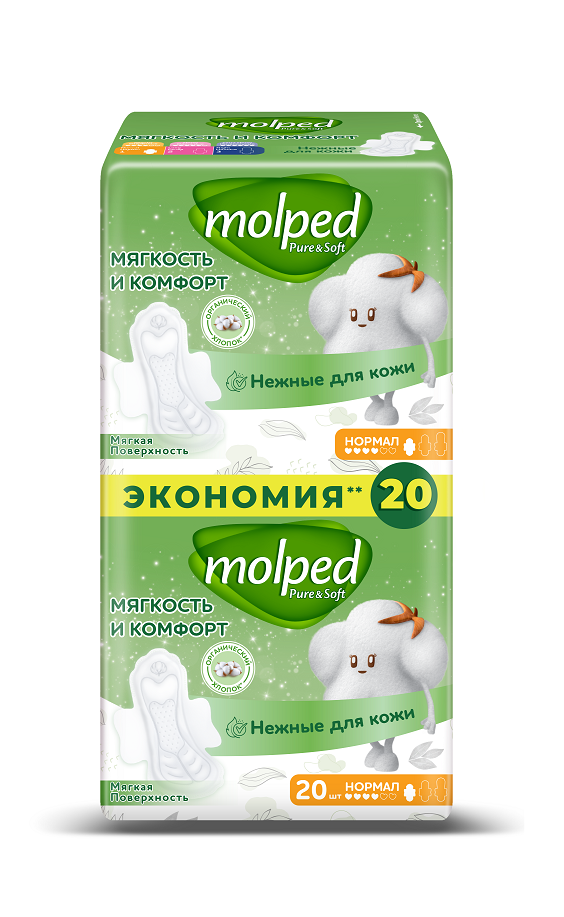 

Прокладки Molped Pure&Soft Нормал 20 шт