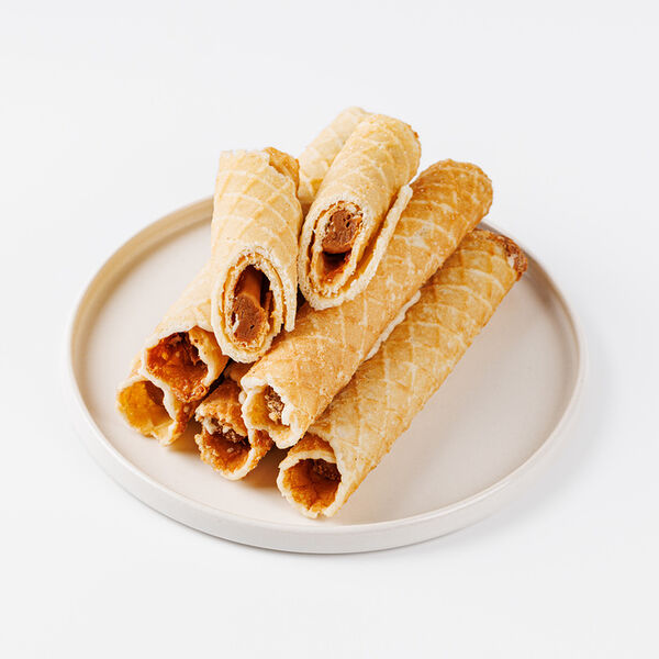 Вафельные трубочки с вареной сгущенкой