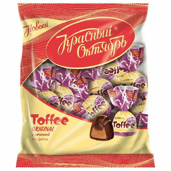 Конфеты Красный Октябрь Тоффи с начинкой, 250г