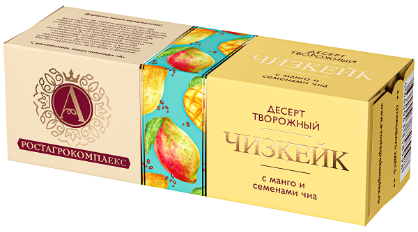 Десерт творожный Чизкейк с манго и семенами чиа 15% ТМ А.Ростагрокомплекс
