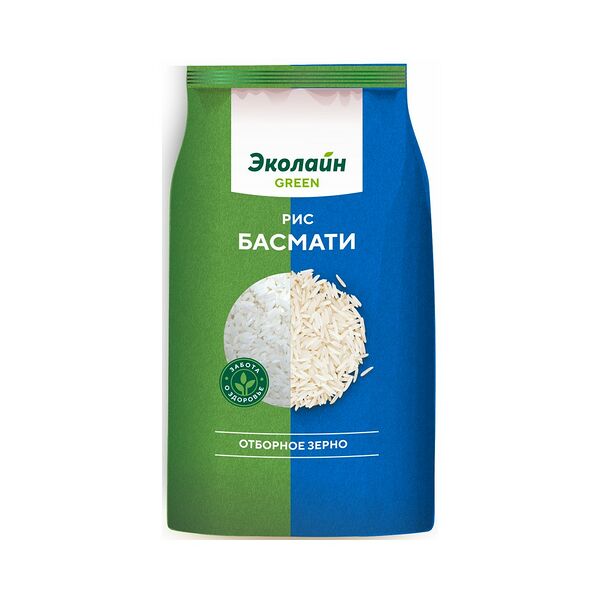 Крупа рис Басмати Эколайн Green 0,8кг