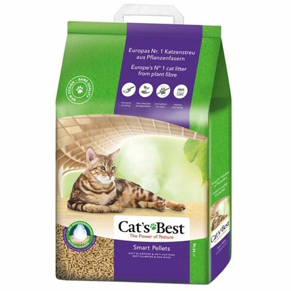 Cat's Best Smart Pellets наполнитель древесный комкующийся 5 кг.