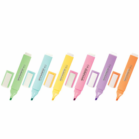 

Набор текстовыделителей ЮНЛАНДИЯ Colorstar pastel, 1–4мм, в ассортименте, Арт. 151717, 6шт