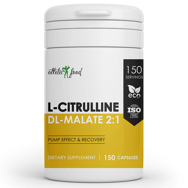 Atletic Food Л-Цитруллин L-Citrulline DL-Malate 500 мг - 150 капсул