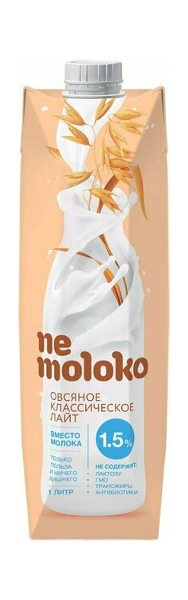 

Напиток овсяный Nemoloko Классический лайт 1.5% 1 л