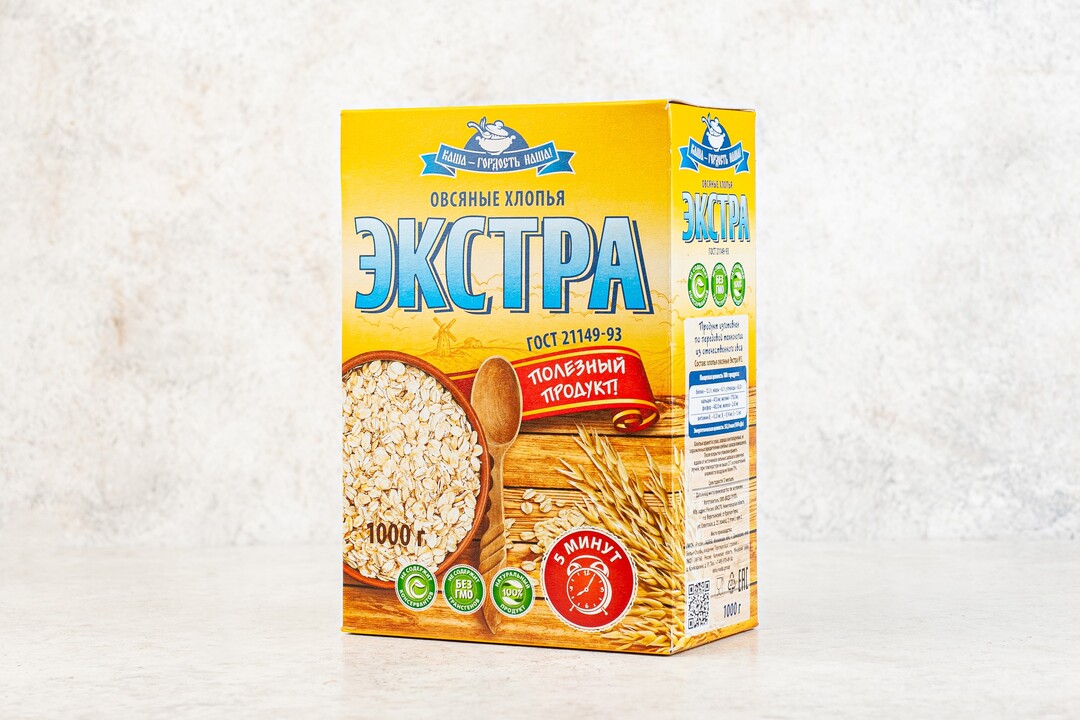 

Хлопья овсяные , Экстра, 1 кг