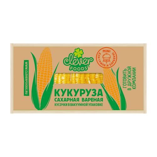 Кукуруза вареная в кусочках в вакууме Clever foods 240г