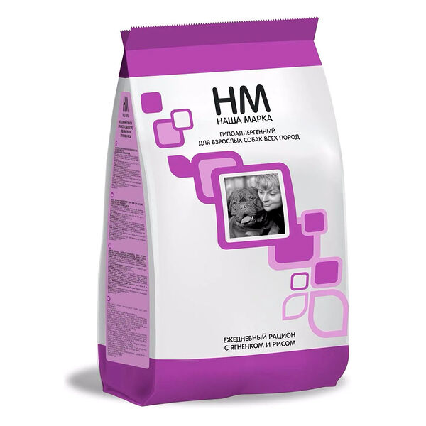Сухой корм Наша Марка для взрослых собак всех пород гипоаллергенный с мясом ягненка и рисом 3кг