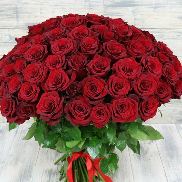 Букет 101 бордовая роза