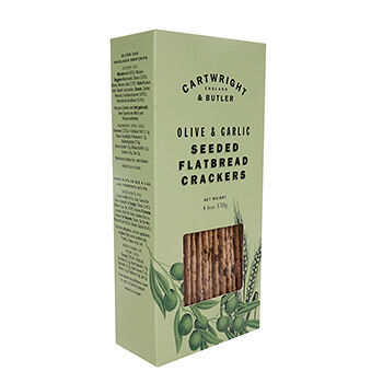 Крекеры Cartwright & Butler с семенами льна и кунжута, оливками и чесноком